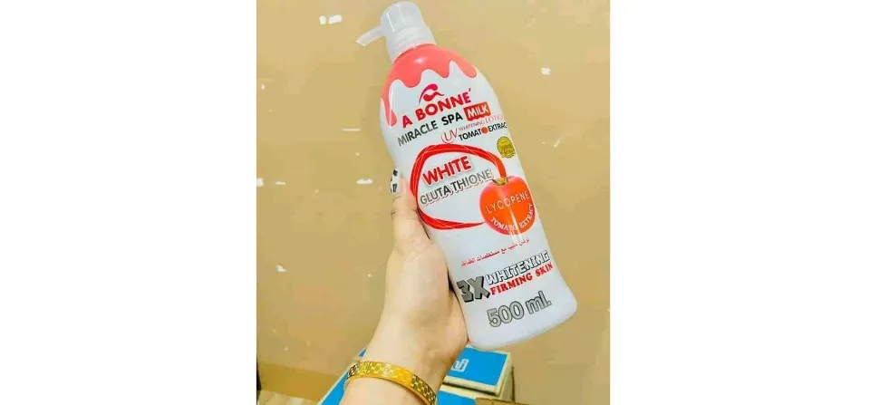 A Bonne Miracle Spa Milk Tomato Extract Whitening LOtion 500ml (100%) Original Thailand White Glutathione
