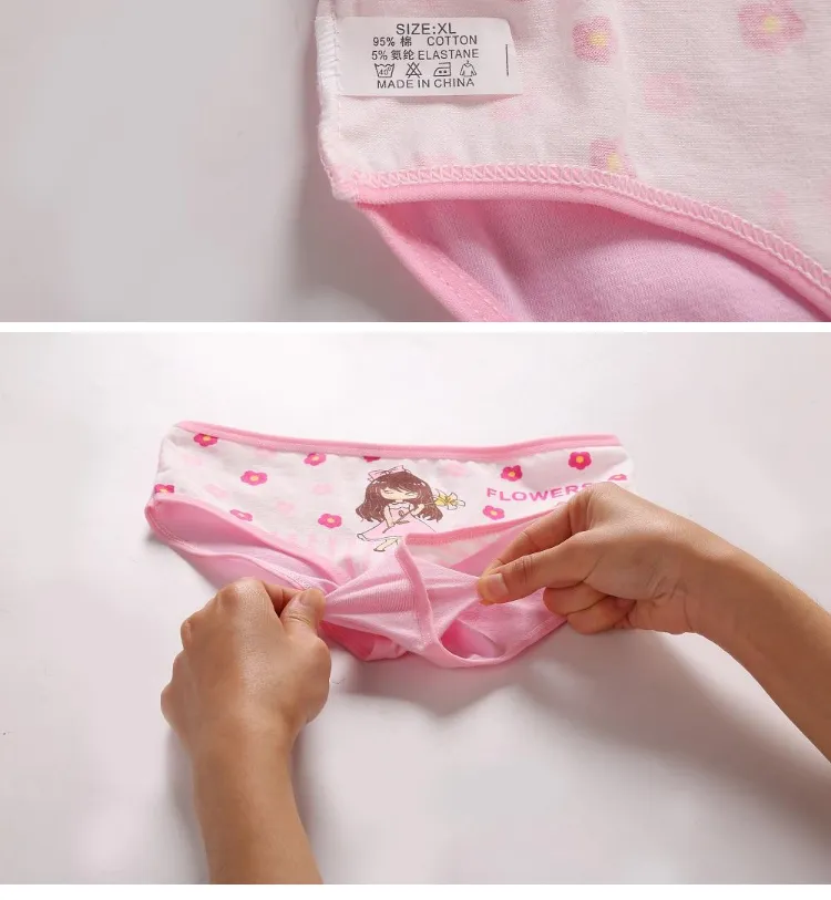 SMY 4 PCS/Lot Girls Briefs Soft Cotton Children Panties Lovely Cute Cartoon  Baby girls Underwear Breathable Girl Panties For 2-12Y