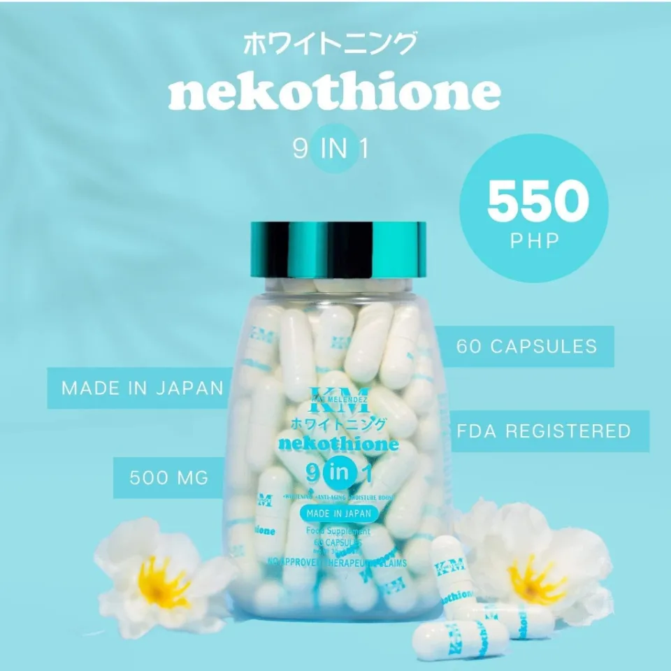 Nekothione 9 in 1 Glutathione 500mg Made in Japan 60 Capsules Nekothione By: Kath Melendez