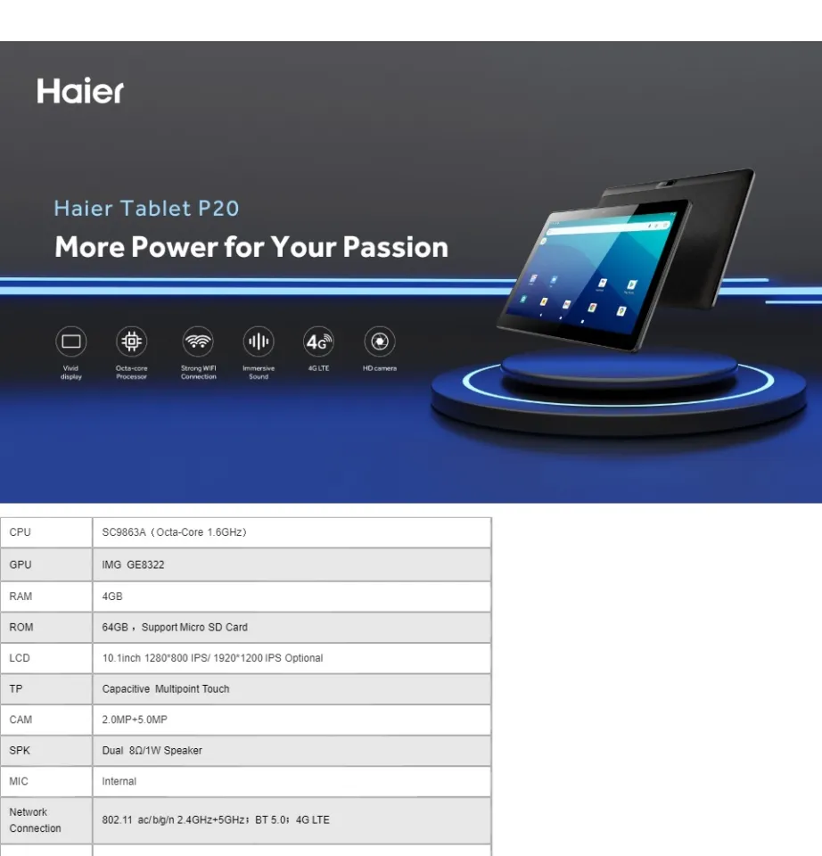 Haier Tab P20 | 10