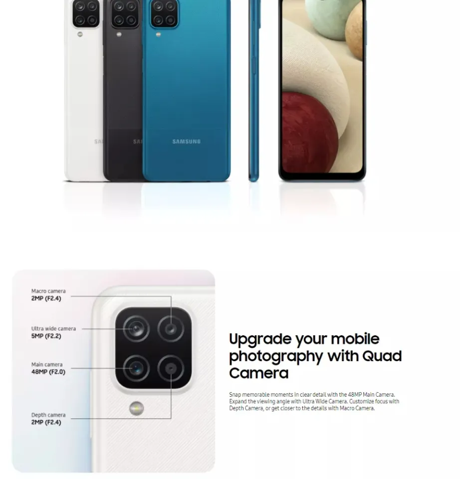 Samsung Galaxy A12 (128GB+4GB RAM) inch Display 48MP Quad