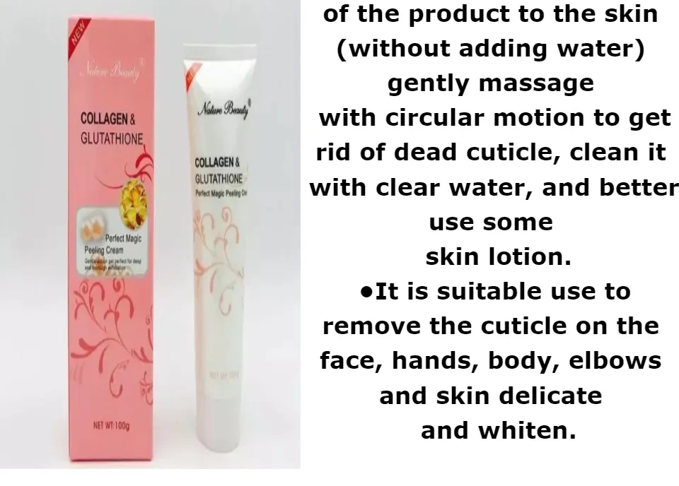 collagen and glutathione peeling cream review Authentic Nature Beauty Collagen and Glutathione perfect magic peeling cream  Gently action gel perfect for deep and thorough exfoliation 100g Dermacare  Travel Size Peeling Cream - Lazada