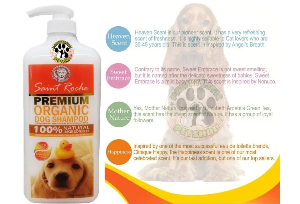 St roche 2025 organic dog shampoo