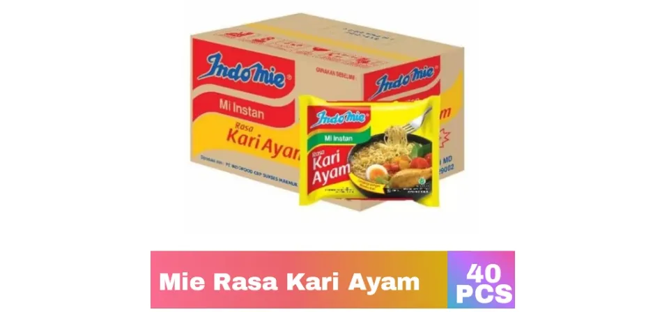 1 Dus Indomie Kari Ayam Isi 40 Pcs / Indomie [1 karton] Rasa Kari