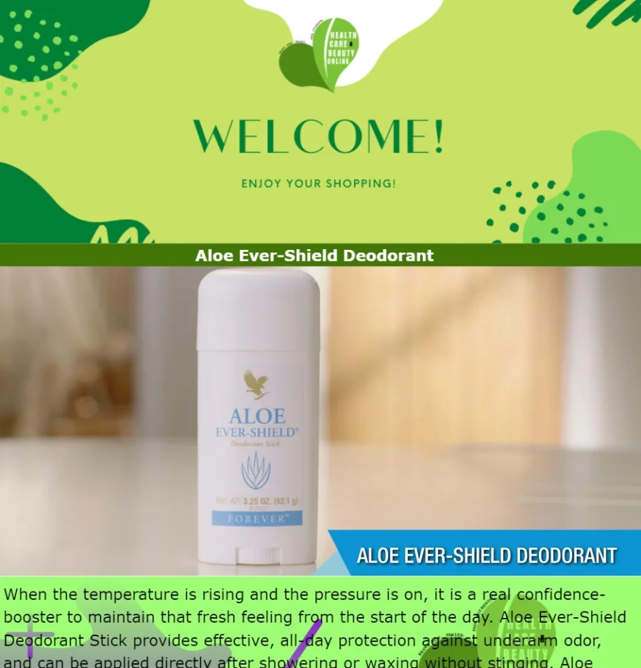 Forever Living - Forever Aloe Ever-Shield Deodorant Stick 92.1 g  Non-Irritating Deodorant Local Supplier Warranty Deodorant Soothing  Deodorant For Shaving Clean Pleasant Scent Deodorant - Lazada | Lazada PH