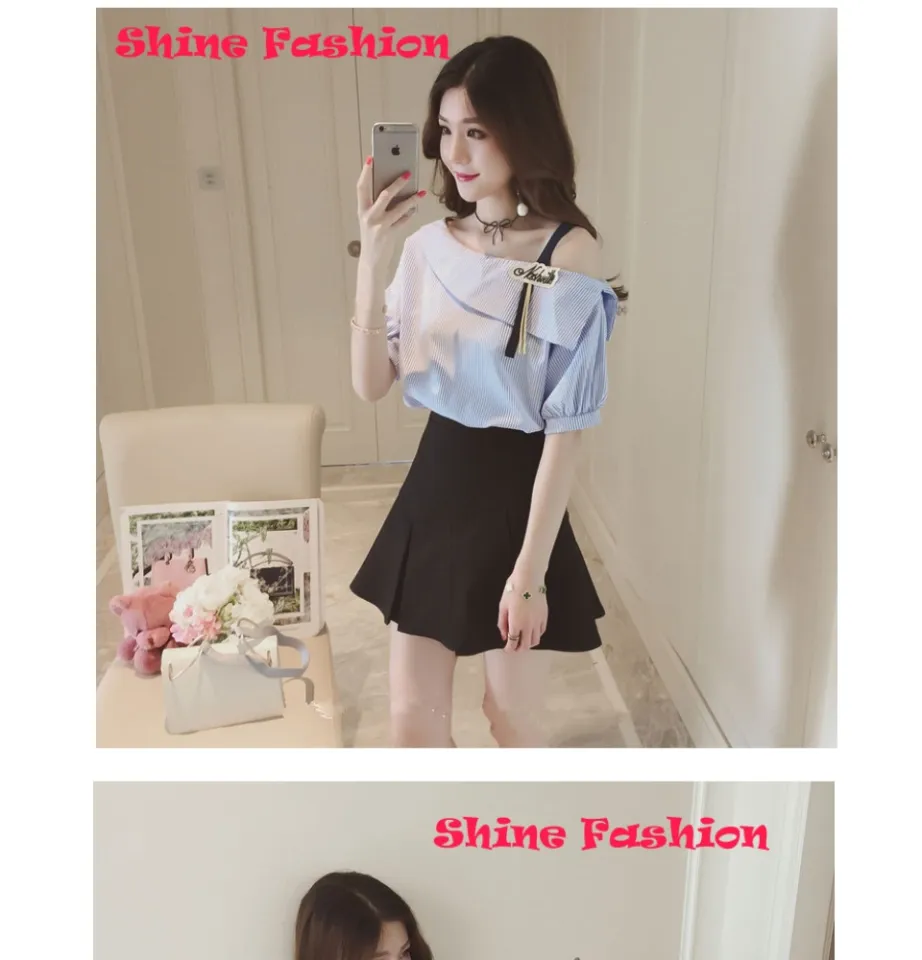 New Sales 2024] Set Váy Tacta Nưc Áo Trễ Vai Bèo Tầng Mix Chân Váy Chữ A  Trắng Dễ Thương Fashion | Lazada.vn