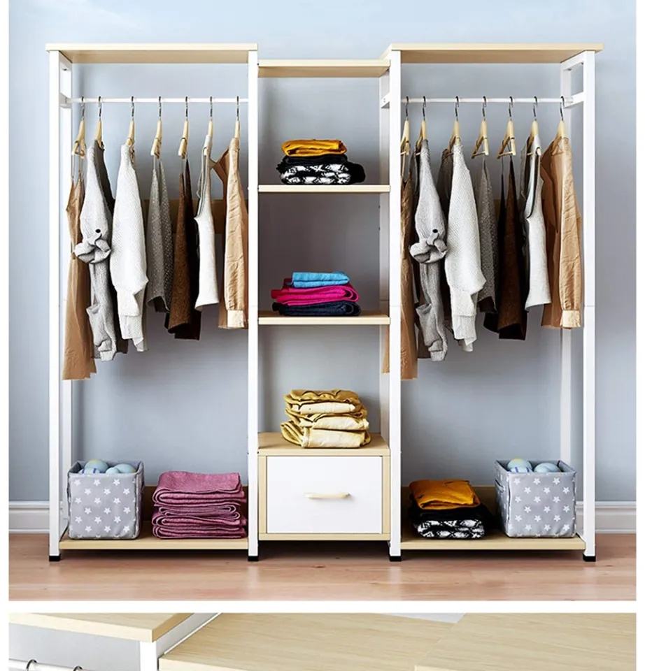 Sumo's Multi-functional Wardrobe / 120cm x 30cm x 140cm / Mobile Closet / Clothes  Rack / Clothes Cabinet with