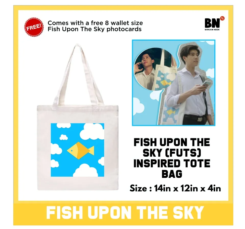 FanMade Fish Upon The Sky - Canvass Tote Bag Locally Produced Eco