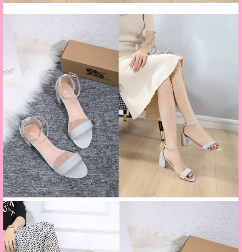 Lace Women's Block Heels Sandals Shoes Open Toe Floral Platfrom Korean  Fashion | eBay