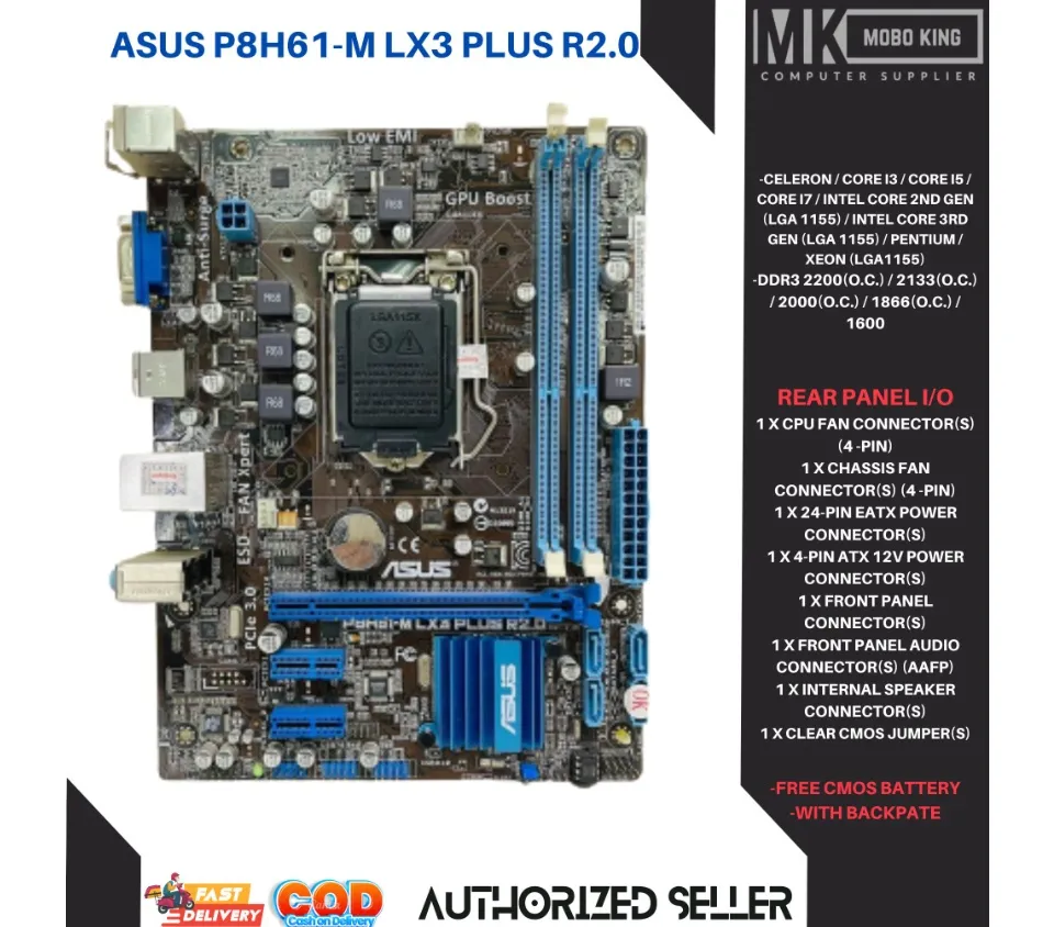 Asus P8h61 M Lx3 Specs Clearance P8h61m Lx R2 Free Shipping - Main Image