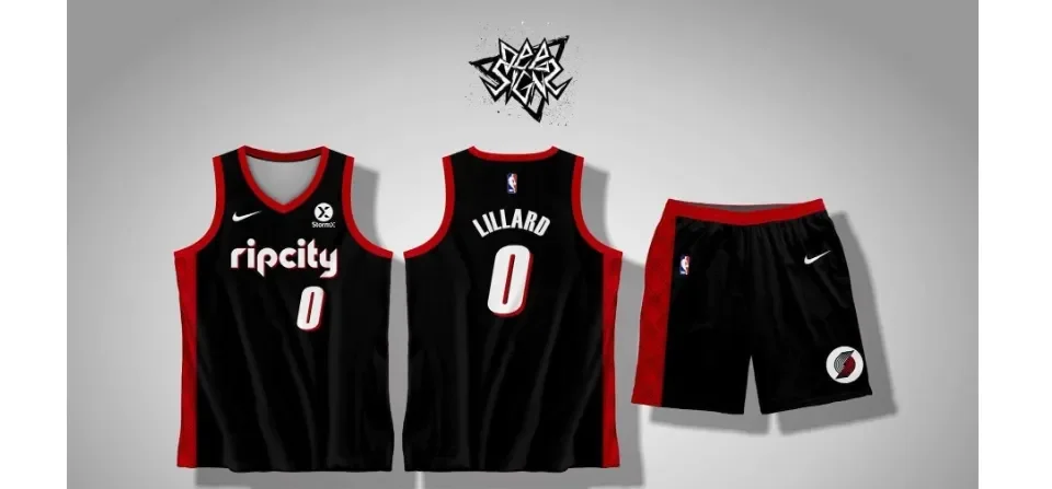 Damian lillard rip shop city jersey sleeves