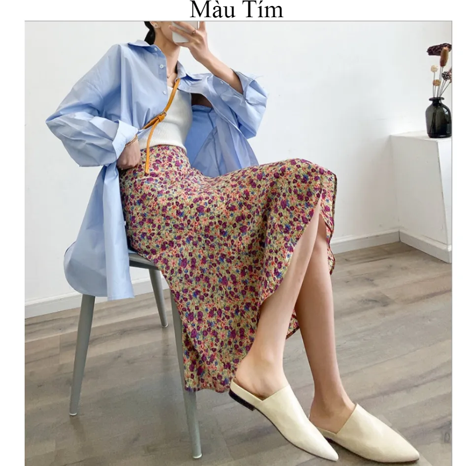 Chân váy chữ a dài công sở xòe xẻ tà trước midi qua gối kiểu ulzzang màu  đen trắng be đẹp, Chân váy dài chữ a cao cấp | Shopee Việt Nam