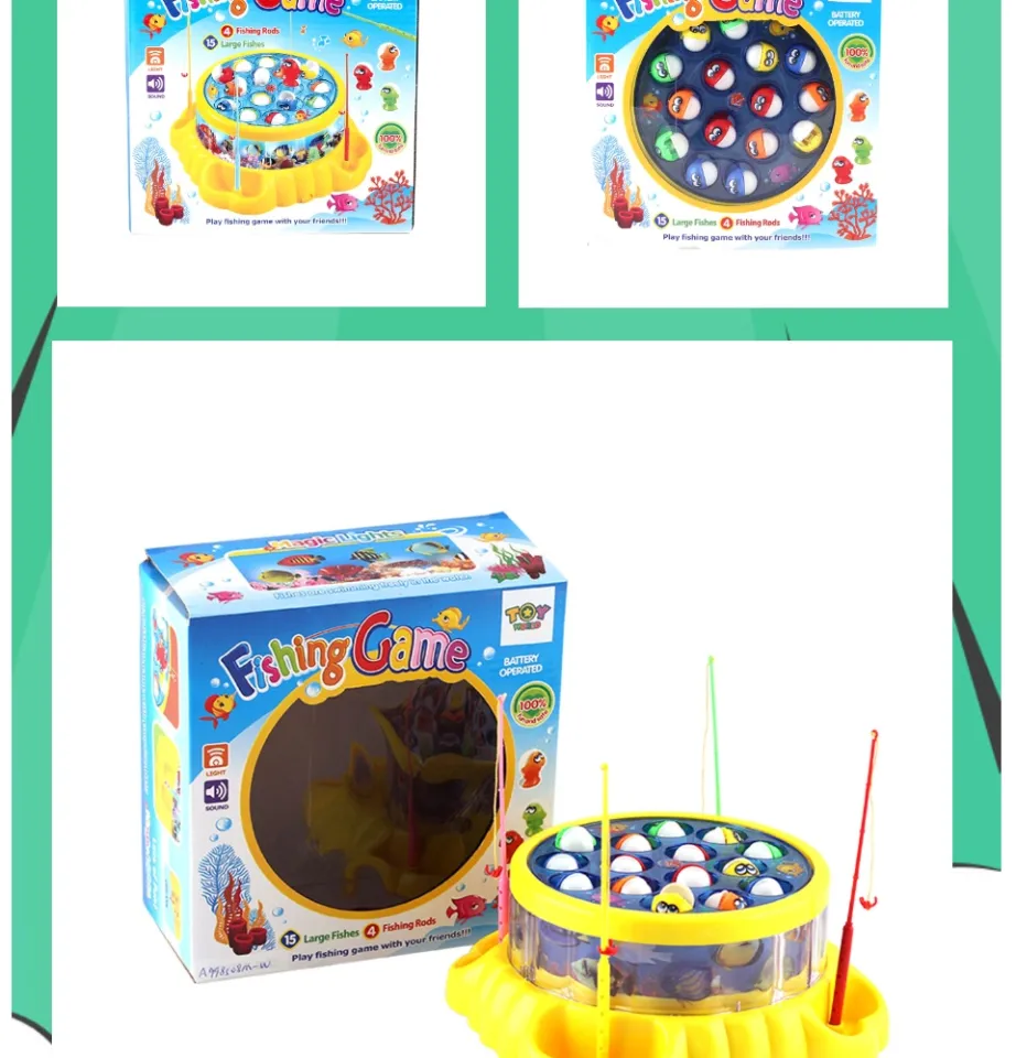 Fun Fishing Game Toy Set Battery Operated Fishing Game Play Set, toy  fishing game 