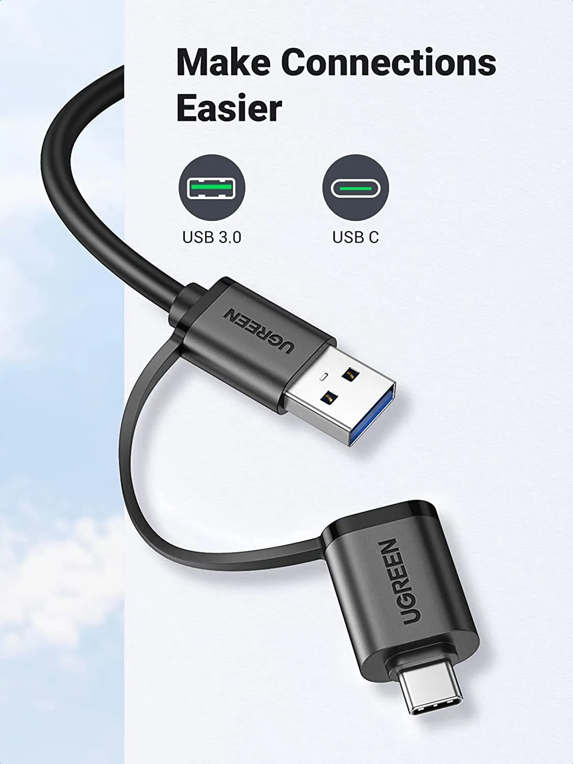 Ugreen USB-C SD/TF Card Reader 4-in-1 3 2-in-1 USB Design: Featured with USB-C/USB 3.0 ports, UGREEN SD Card Reader provides a more efficient access to laptops, tablets and phones by USB-A or USB-C(Thunderbolt 3/4) slot 4 Cards Work Simultaneously: Equipped with 4 card slots, the UGREEN Memory Card Reader Adapter is suitable for SD, Micro SD(TF), MS, CF memory cards up to 2TB capacity, which also supports read and write 4 cards at the same time