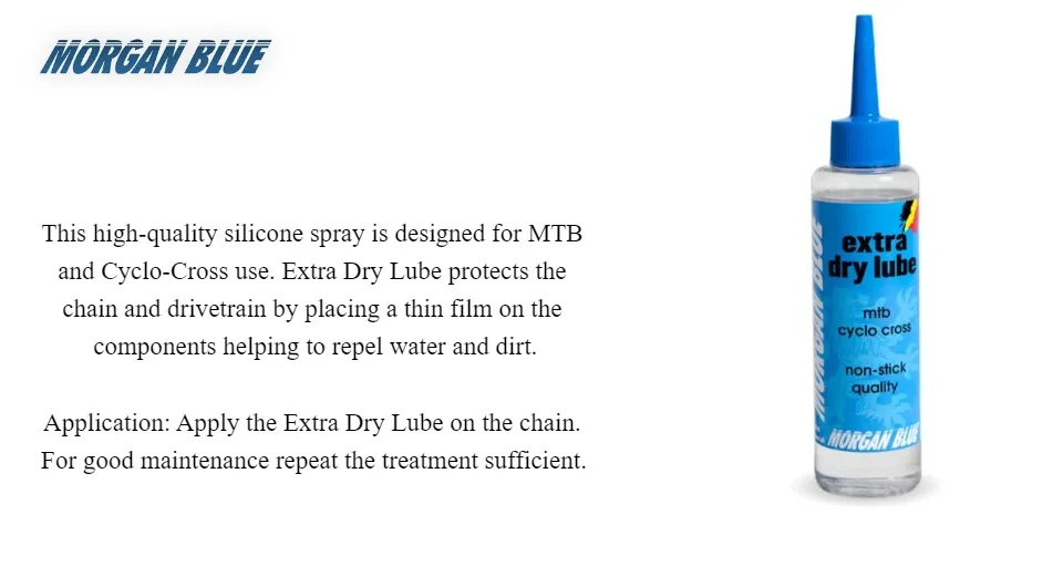 Morgan Blue Extra Dry Bicycle Chain Lube 125cc Professional
