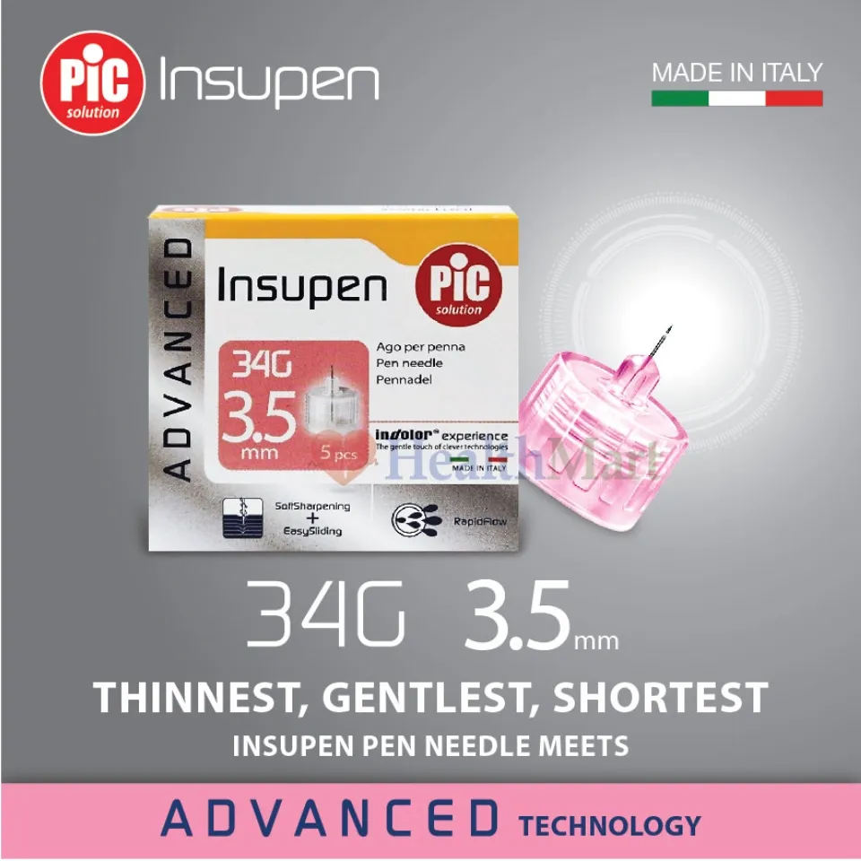 TRIAL PACK] PIC Insupen 3.5MM Insulin Pen 34G (5pcs)