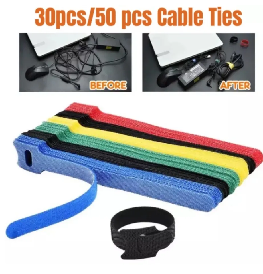 50PCS Reusable Cable Ties Fastening Cable Straps Management Wire