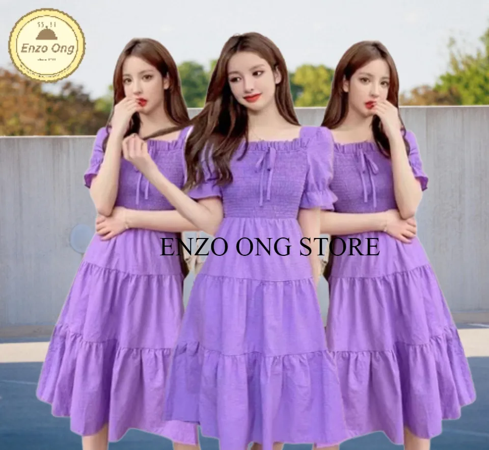 Plain on sale purple dress