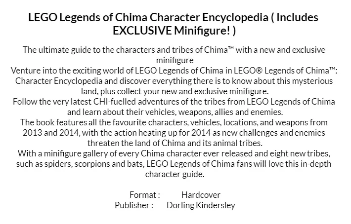 LEGO Legends of Chima Character Encyclopedia Includes EXCLUSIVE