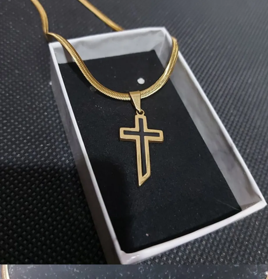 Personalized Engraved Stainless Steel Gold Plated Cross Necklace ,  Customized Women ,Men Cross Necklace-Gift for Mom, Dad, Wife , Husband |  Amazon.com