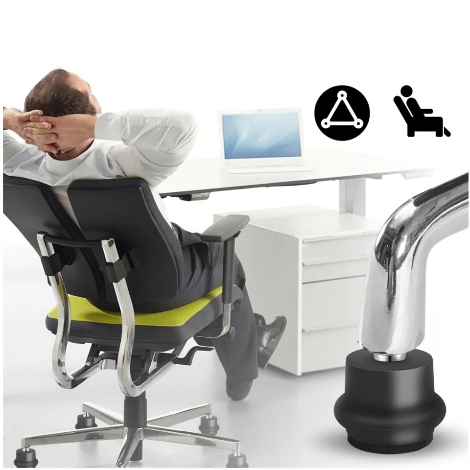 5pcs Bell Glides Replacement Office Chair Fixed Stationary Castors