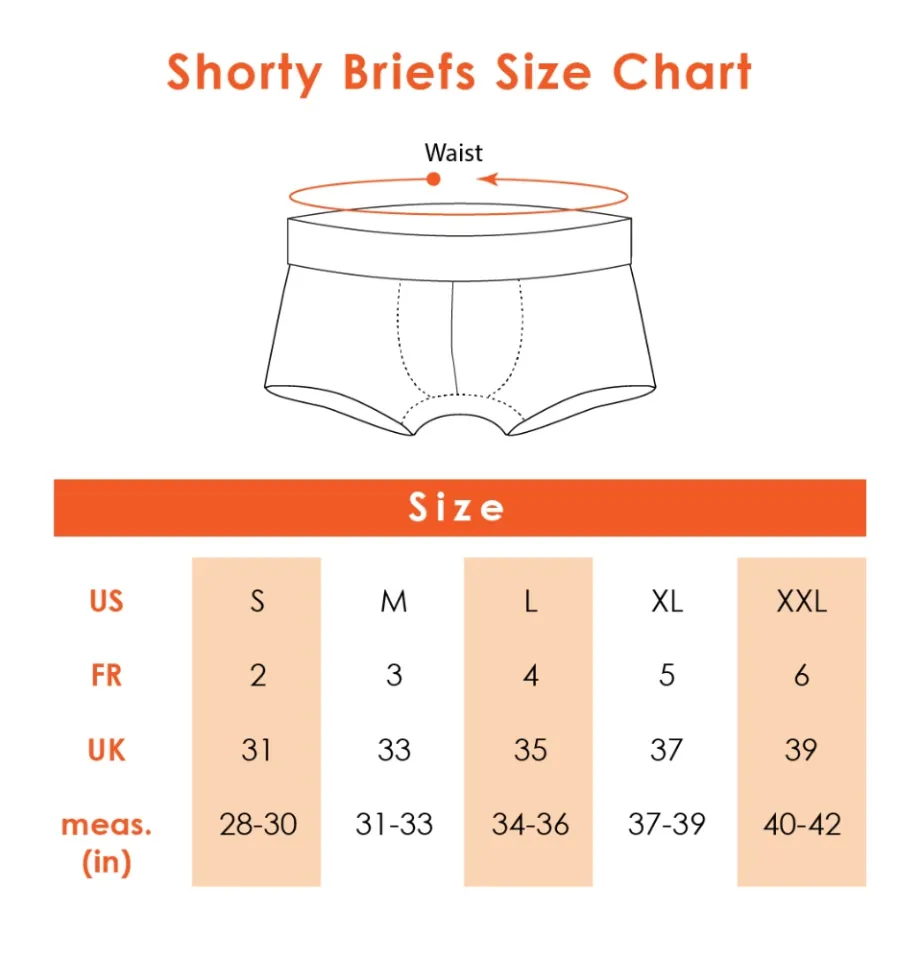 Pierre cardin discount underwear size chart