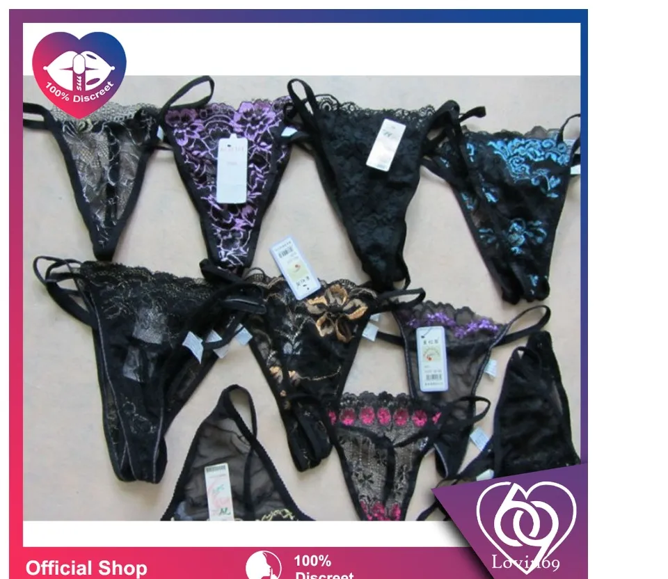 Lovin69 Sexy See-Through Lace Bikini T-Back Underwear AC0047