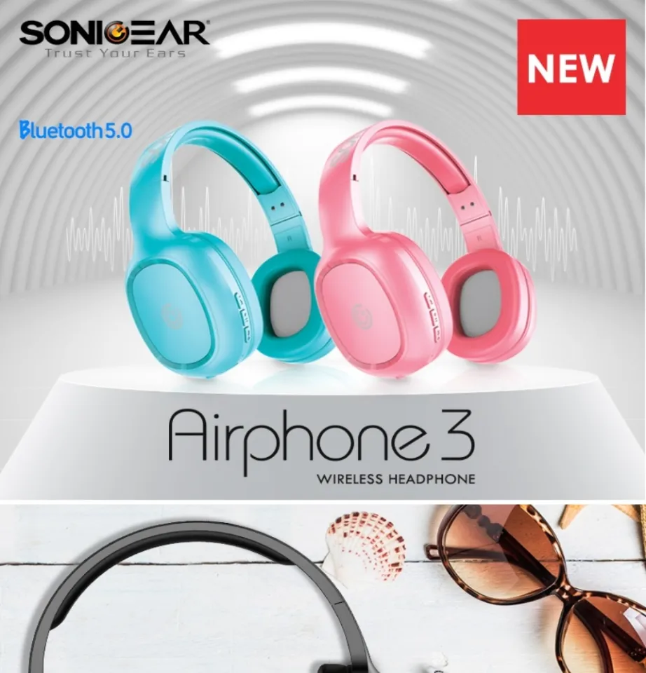 SonicGear AirPhone Bluetooth Headphones With Mic For Smartphones