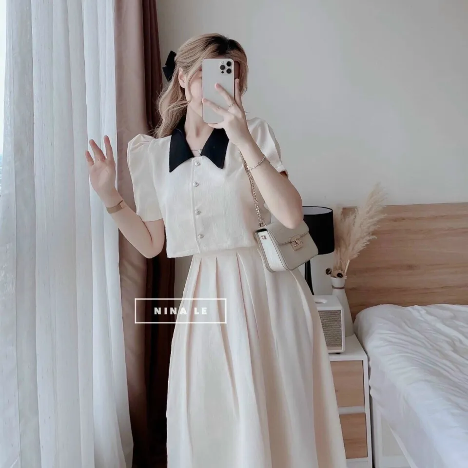 Set Váy Dạ Tiểu Thư Xinh Sang - 100% Lót Lụa Trong