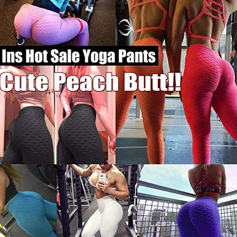 Fitness Leggings Push Up Yoga Sexy Pants Gym Workout Run Elastic Trousers  Women