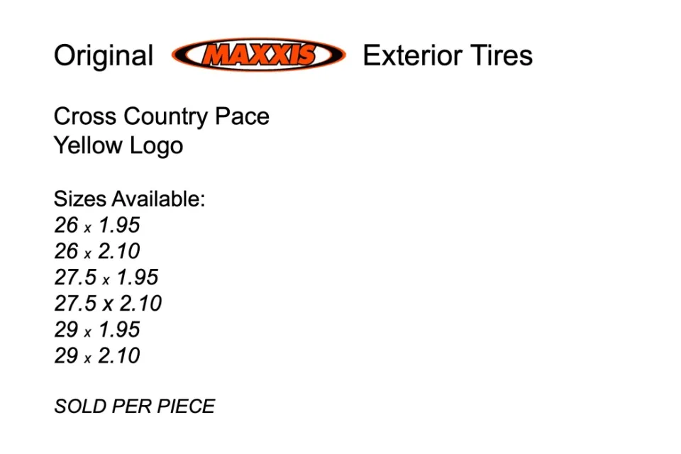 Maxxis Cross Country Pace Tire 26 29 Exterior For MTB 29 Inch