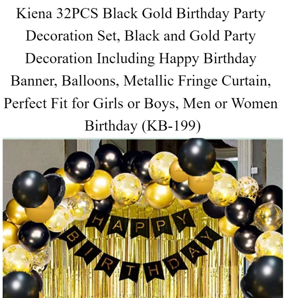 LASKYER Happy 14th Birthday Banner - Large 78x47 Inch Backdrop For Party Decorations (Gold, Includes Rope) - View #2