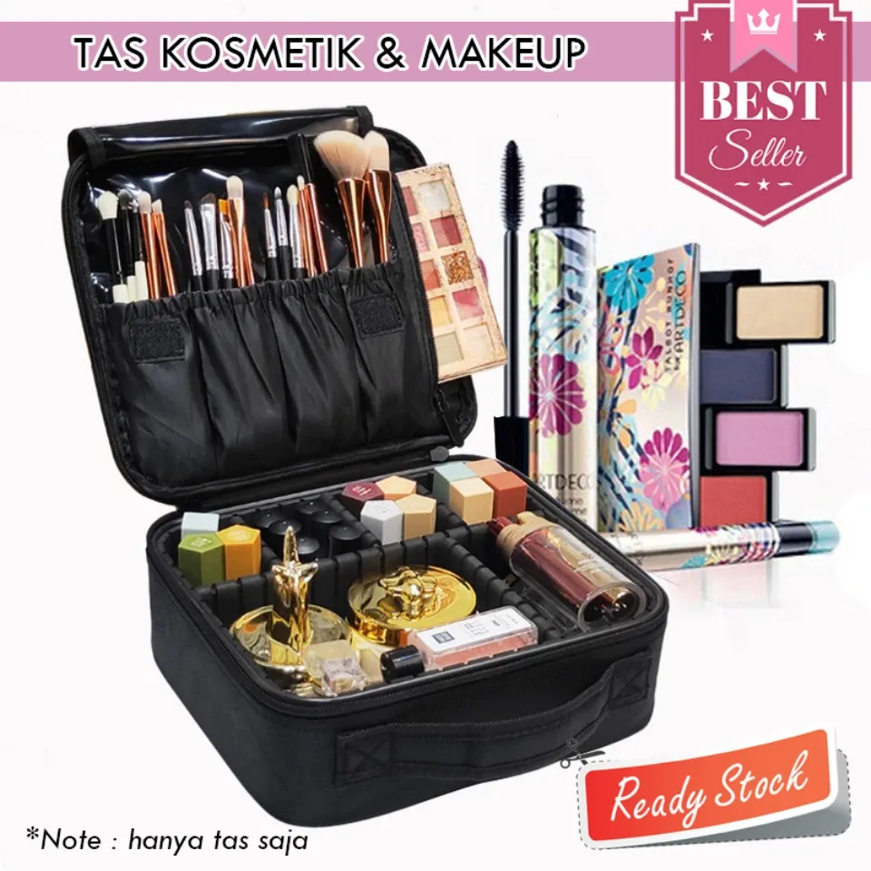 Tas Koper Makeup Kosmetik Multifungsi Make Up Kuas Organizer x 23 x  cm Beauty Advisor Makeup Artist Professional Perlengkapan MUA Box Makeup