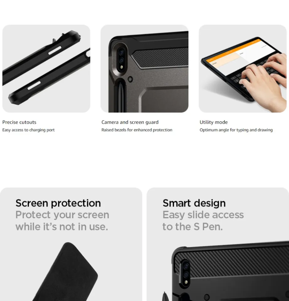 SPIGEN [Rugged Armor Pro] Case for Galaxy Tab S8, S7, S7 FE S8