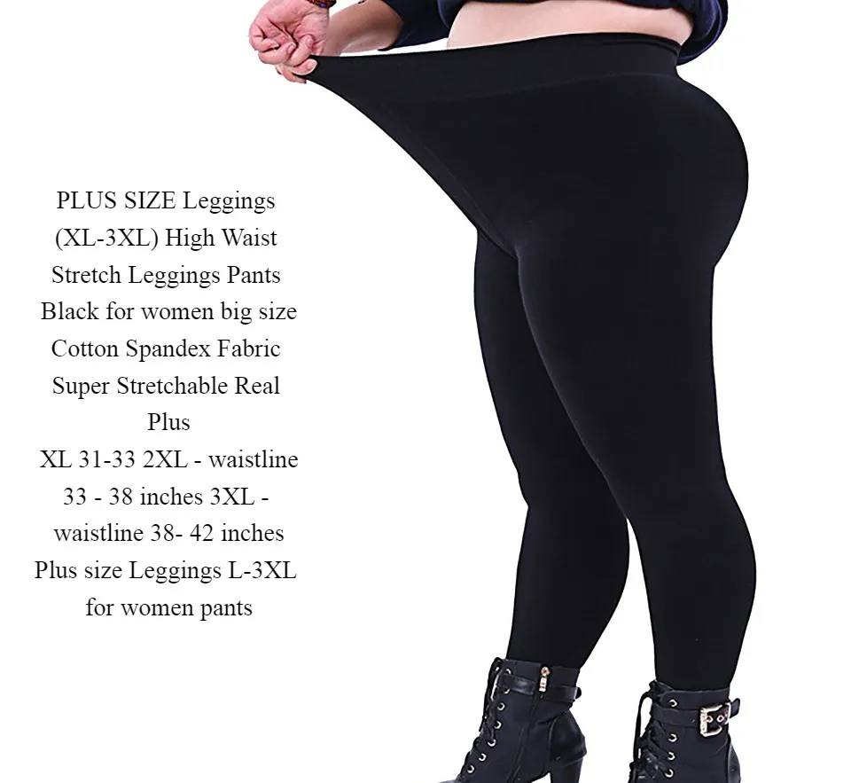 PLUS SIZE Leggings (XL-3XL) High Waist Stretch Leggings Pants