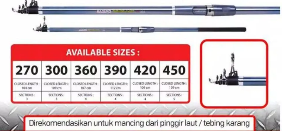 Joran Surf Karangan Maguro Ultra Cast dan Maguro Power Cast 270