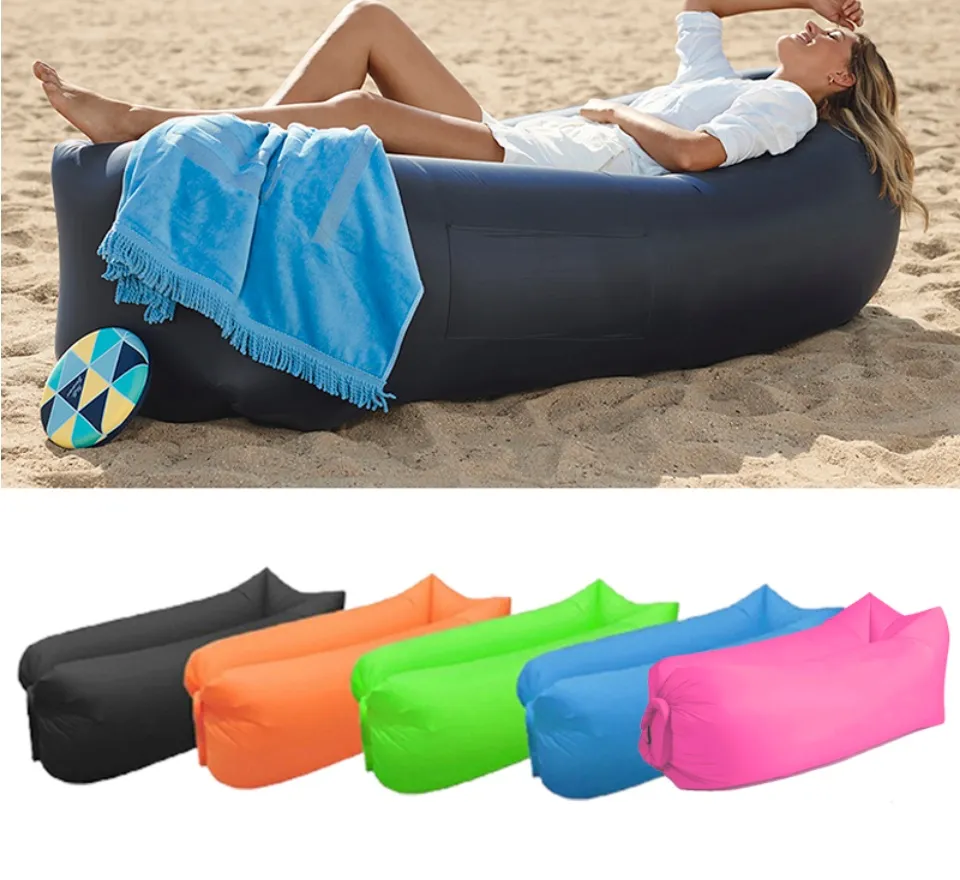 Inflatable Air Lazy Sofa Bed Outdoor Camping Hiking Portable