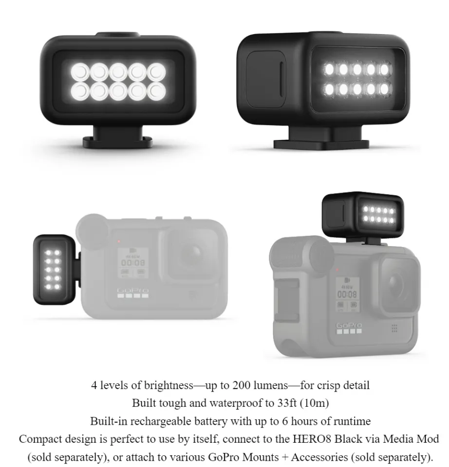 Gopro Mounts Gopro Hero Black Light Mod Gopro Mic GoPro Light Mod