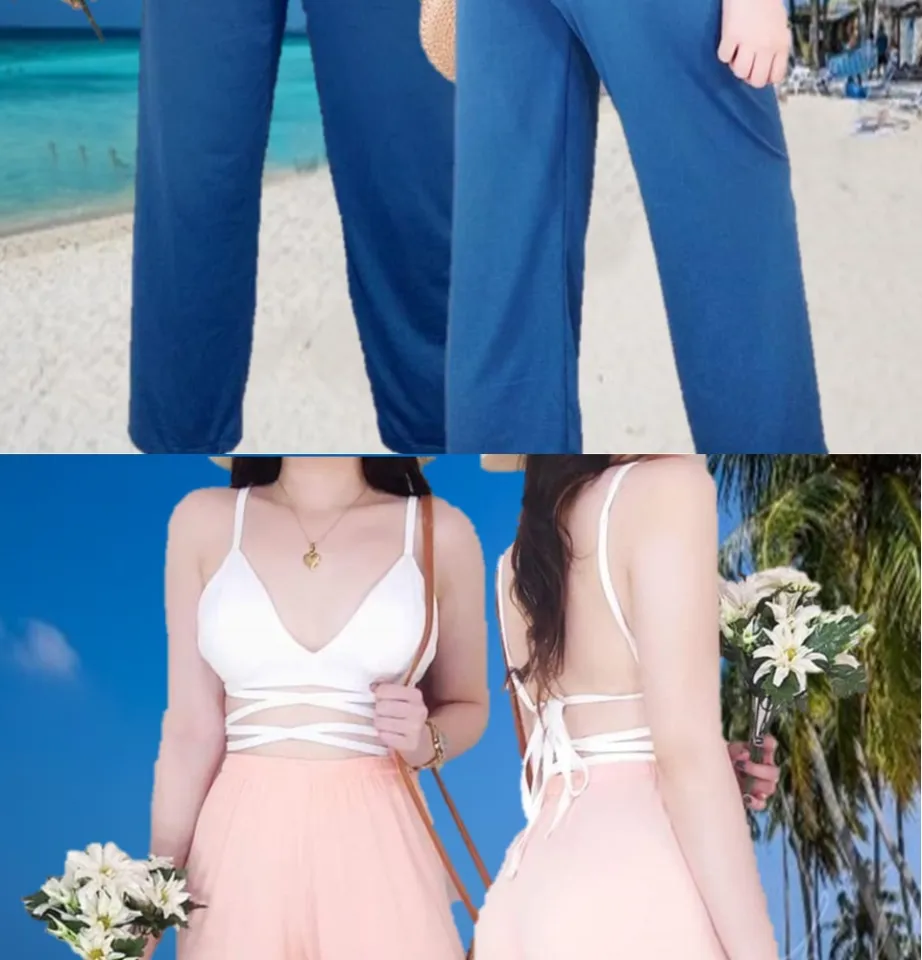 Women's Summer Pants Coordinates/Terno/BEACH OOTD/BEACH WEAR (padded top)  #R18