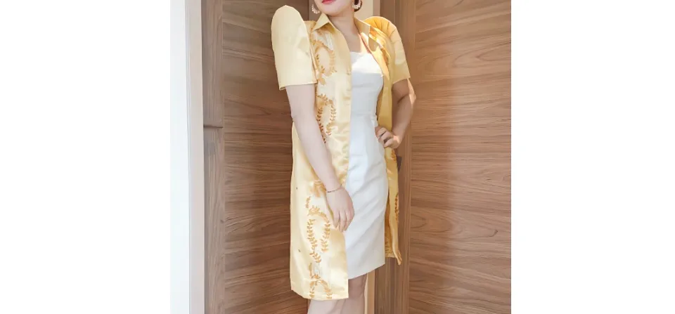 MODERN FILIPINIANA MESTIZA LONG BLAZER FOR WOMEN Lazada PH