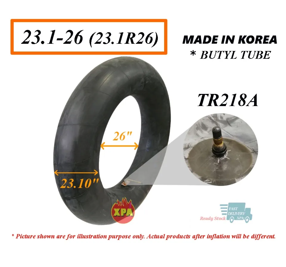 Tyre Air Tube 23.1-26 / 23.1R26 TR218A SV Short Valve Big Farm Vehicle  Giant OTR