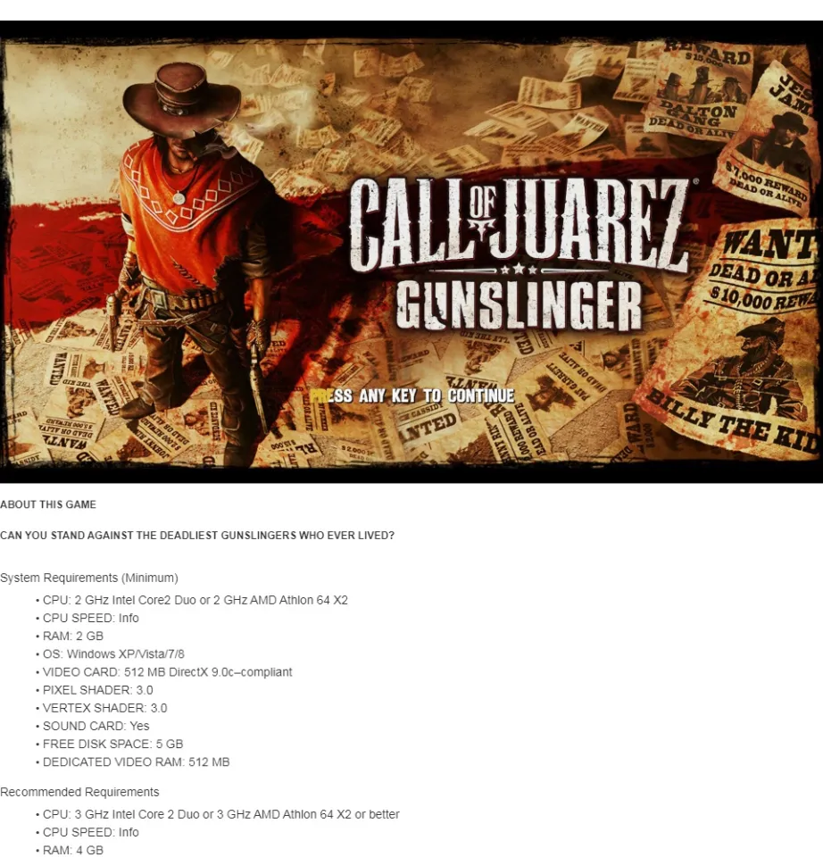 Call of Juarez: Gunslinger PC GAME [Offline INSTALLATION] | Lazada