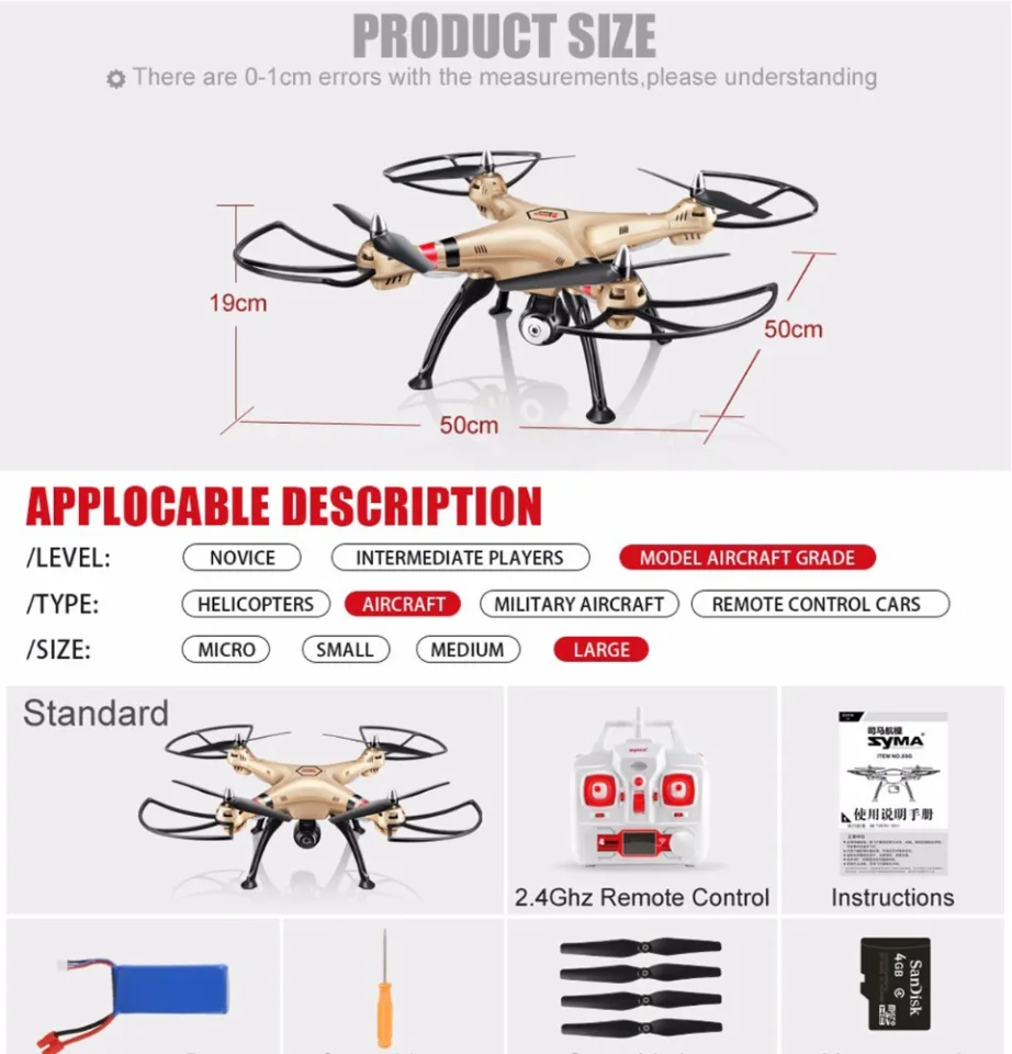 Syma x8hw hot sale rc helicopter