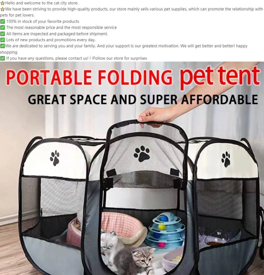 🔥Cat Tent Cat Delivery Room Foldable Indoor Octagonal Pet Playpen