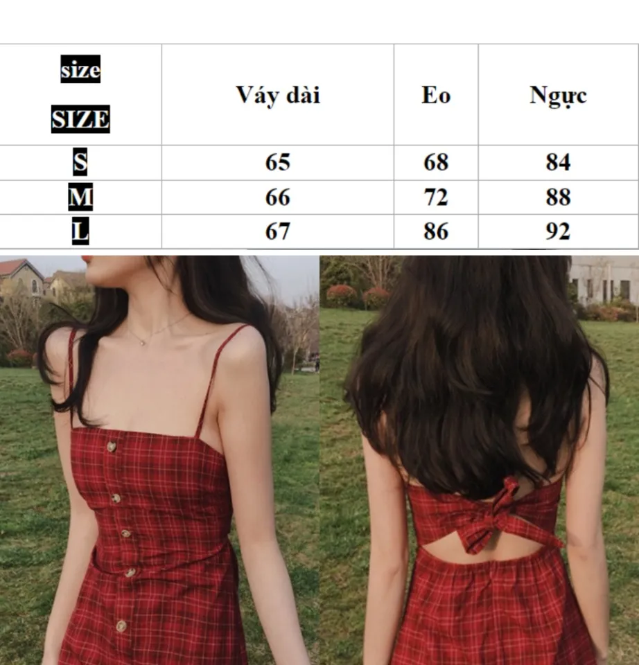 Váy 2 Dây Caro đỏ Giá Tốt T03/2024 | Mua tại Lazada.vn