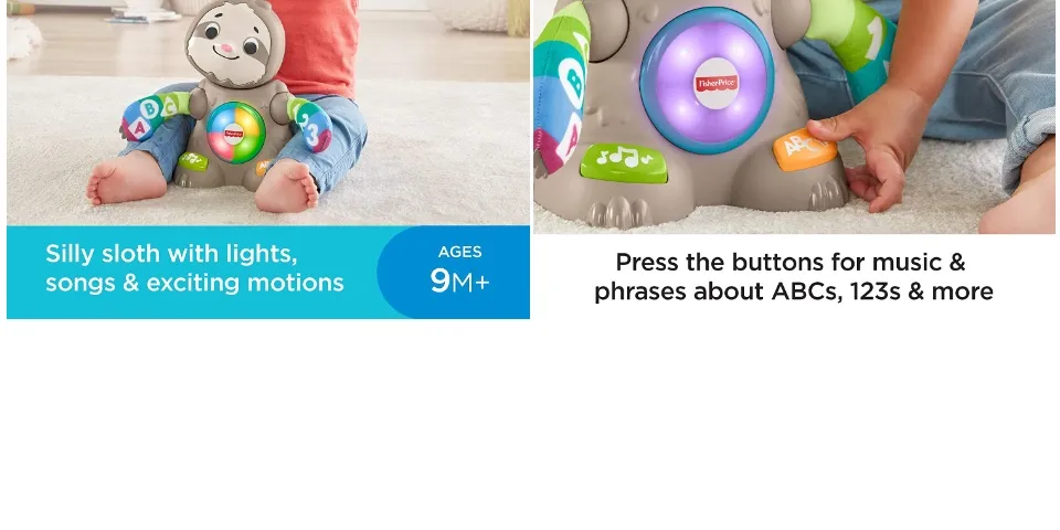 Fisher Price Linkimals A-Z Otter Smooth Move Sloth Happy Shape