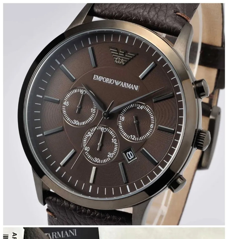 Authentic Emporio Armani Men Sportivo Chronograph Brown Dial