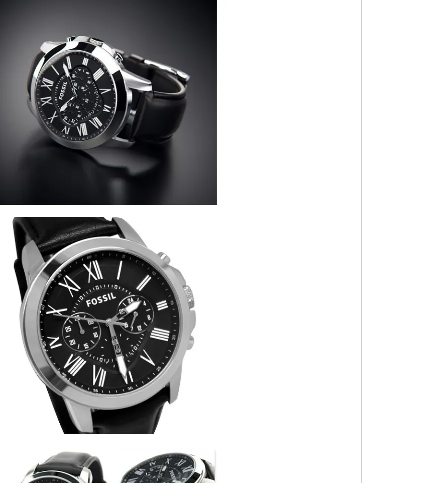 OFFICIAL WARRANTY) Fossil Mens FS4812IE Grant Chronograph Black