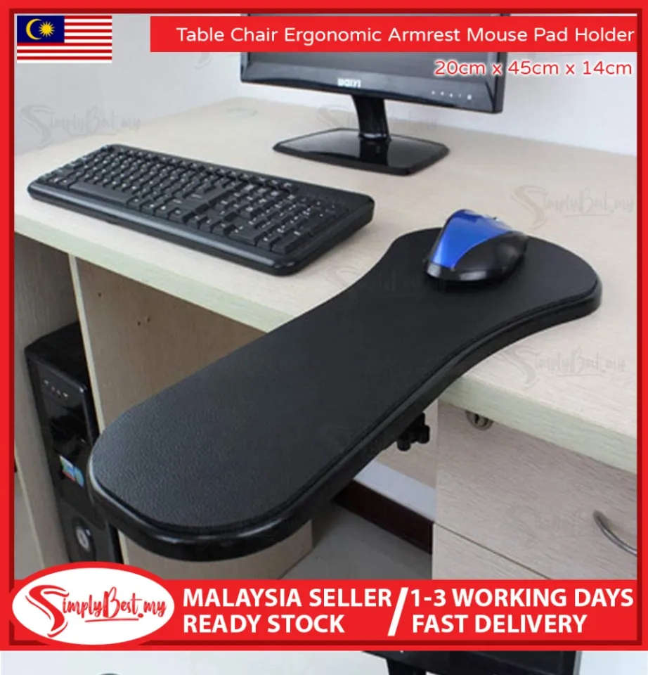 SIMPLYBEST Premium Quality Computer Table Arm Support Adjustable Removable  Mouse Pads PC Arm Rest Wrist Rest Extender