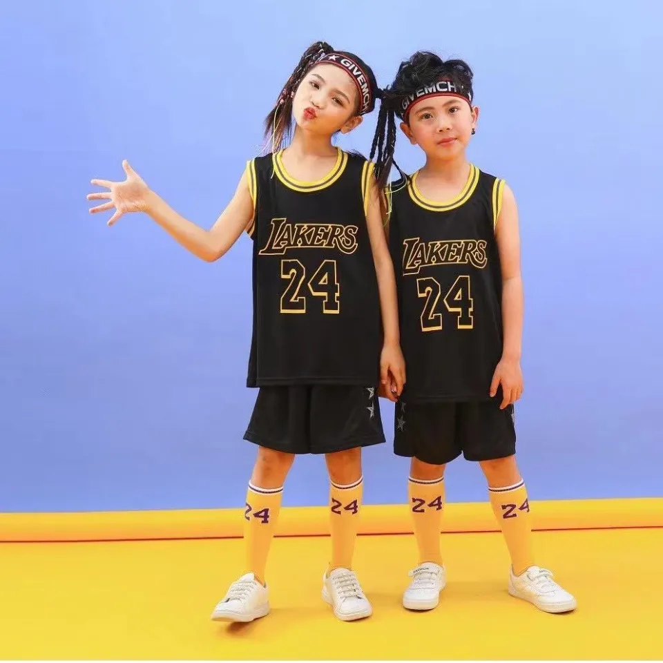 Lakers Jersey #24 Kobe Bryant Jersey Kids Tops+Shorts Jersey